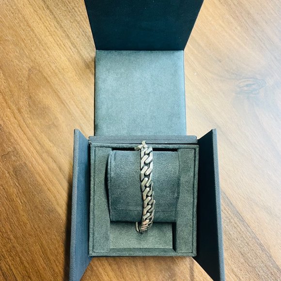 David Yurman CURB CHAIN ANGULAR LINK BRACELET IN STERLING SILVER - Picture 8 of 10